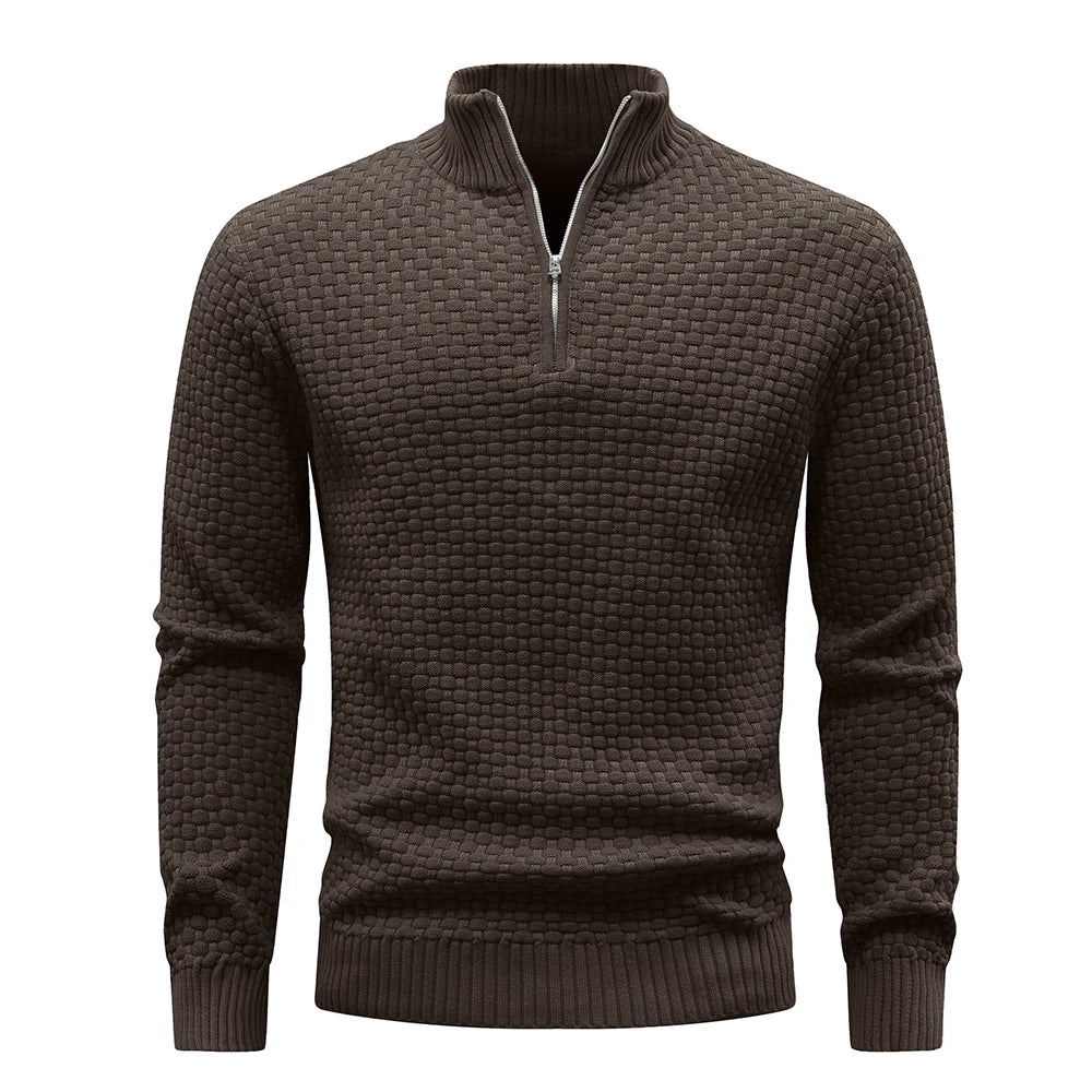 Zip Knit Pullover Sweater